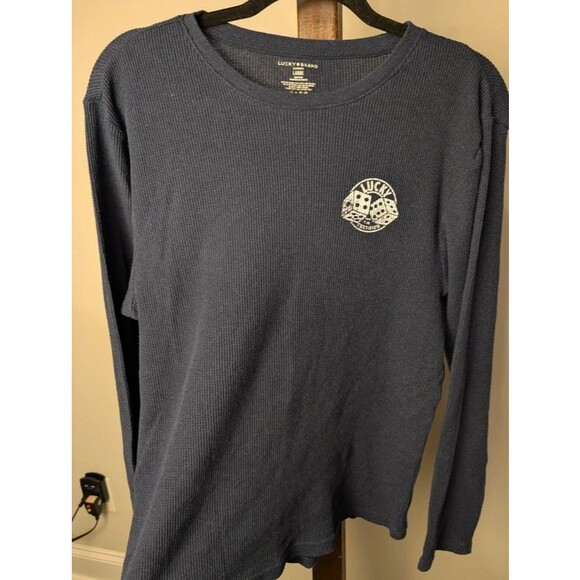 Lucky Brand Other - Lucky Brand Navy Waffle Knit Thermal Long Sleeve Top L